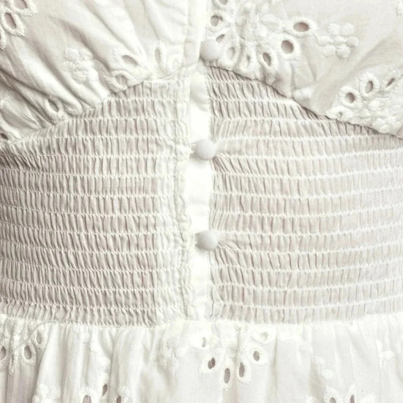 Finders Keepers Ditsy Doo White Embroidered Eyelet‎ Minidress size 6 - Picture 12 of 15